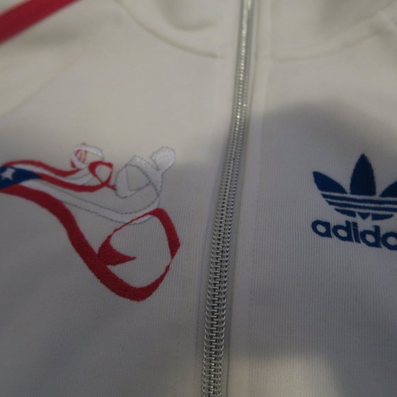 2006 Adidas Originals Puerto Rico San Juan Track Jacket Size 32 Rare Euro White - Picture 3 of 12